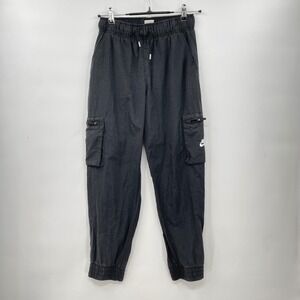 Nike‎ Cargo Pants Drawstring Waist Athletic Joggers Black Size L